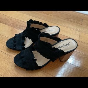 Free People black suede shoes